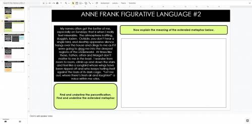 Anne frank figurative Language