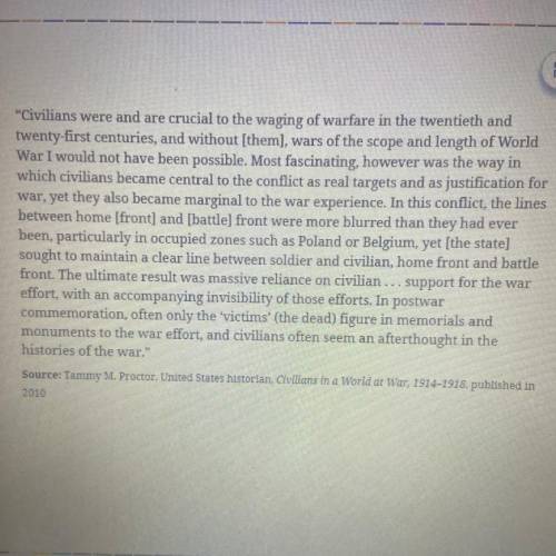 A. Identify ONE claim about the home front that the author makes in the

passage.
support her
b.