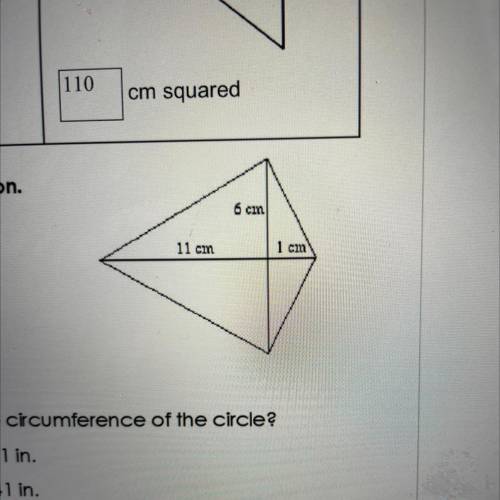 Multiple Choice: Choose the best answer for each question.

6 cm
4. Find the area of the kite at t
