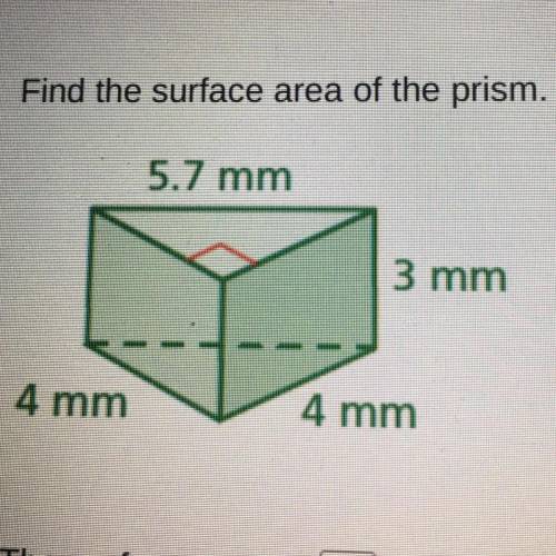 Find the surface area of the prism.