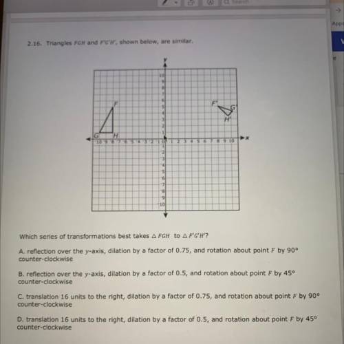 2.16. Triangles FGH and F'G'H', shown below, are similar.

10
9
8
7
6
F
FI
do
5
4
31
TH
-10 9 8 7