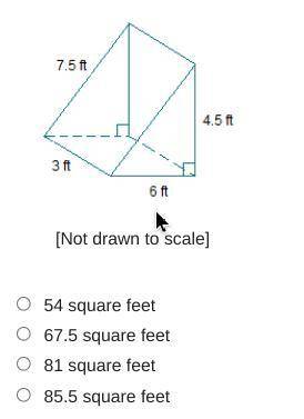 What is the surface area of the triangular prism?
I need answer ASAP