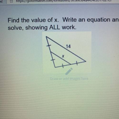 How do I find the value of x.
