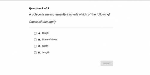 Polygon measurement include which of the following?