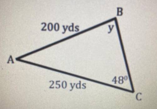 Solve for y. Round to the nearest whole degree.