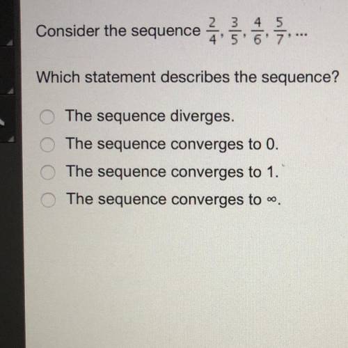 Consider the sequence

2 3 4 5
4'5'6'7
Which statement describes the sequence?
The sequence diver