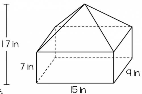 Find the volume of this figure, rounded to the nearest whole number. DO NOT INCLUDE THE UNIT OF MEA