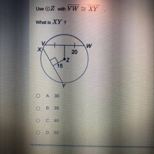 Use OZ with VW – XY
What is XY ?
A 30
B. 35
C. 40
D 50