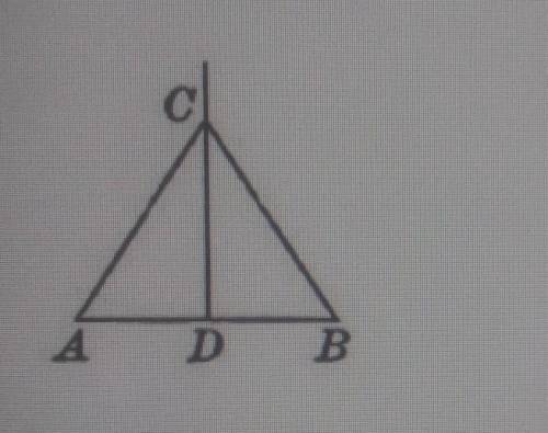 Given that CD is the perpendicular bisector of AB, which triangle congruence criteria can be used t