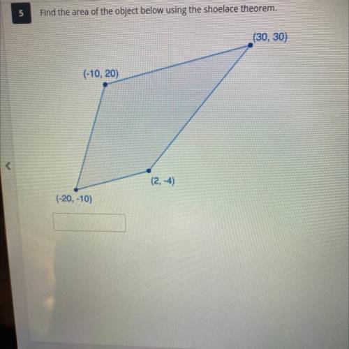 Find the area of this object using the shoelace theorem