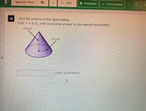 Finding volume for geometry using 3.14.