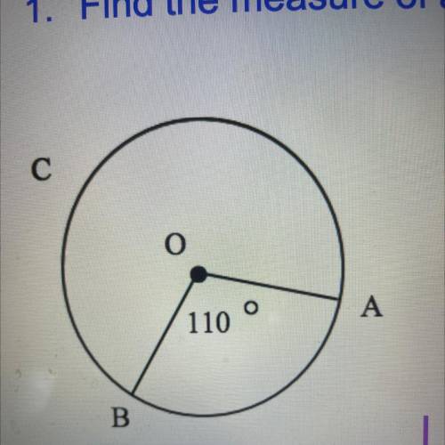 1. Find the measure of arc ABC
please show ur work