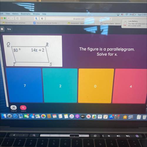 The figure is a parallelogram solve for x.