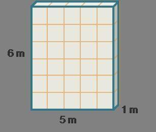 A prism has a length of 5 meters, height of 6 meters, and width of 1 meter.

The length of the pri