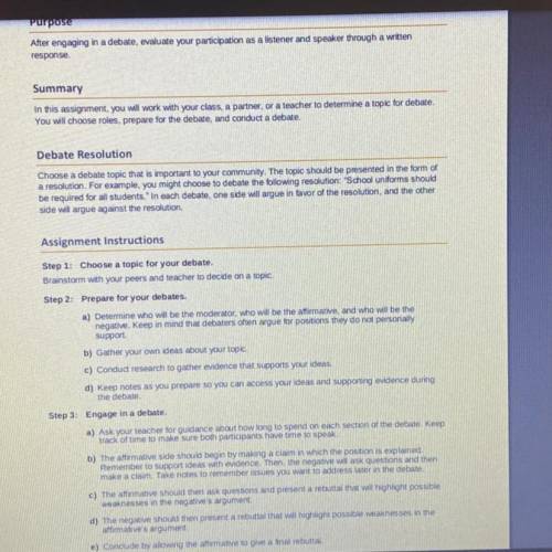 Speaking and Listening: Formal Debate

Project: Written Response
Active
Instructions
Click the lin