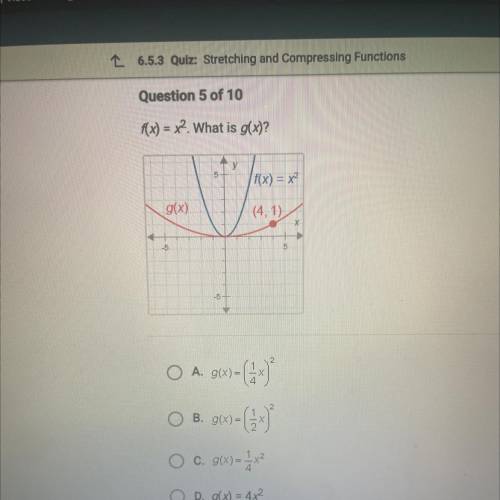 F(x) = x^2. What is g(x)?