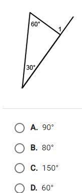 Find the measure of the exterior angle 1​