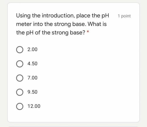 What is the pH of the strong base?