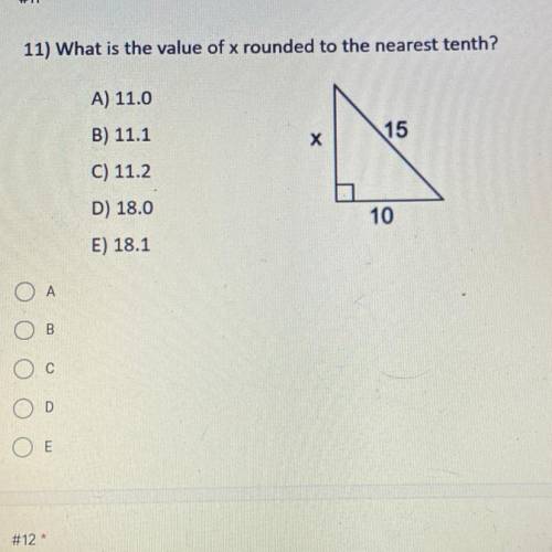 What is the value of x rounded to the near tenth