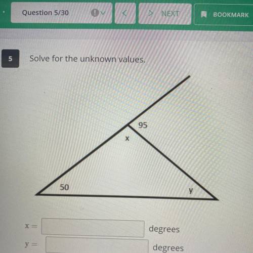 Solve for unknown values.