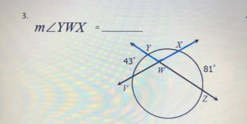 Find the measure of YWX