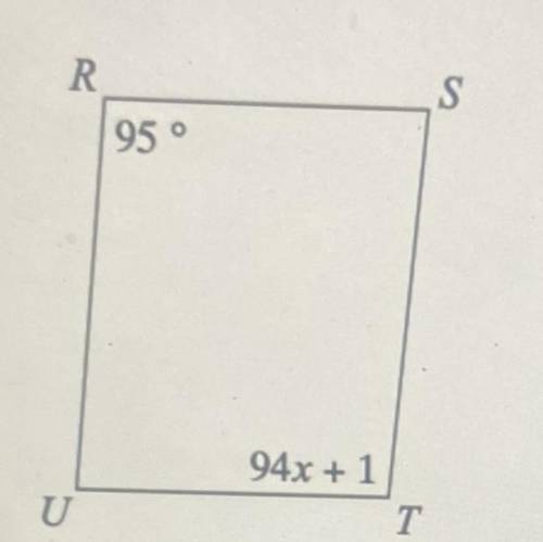 Solve for x. The figure is a parallelogram