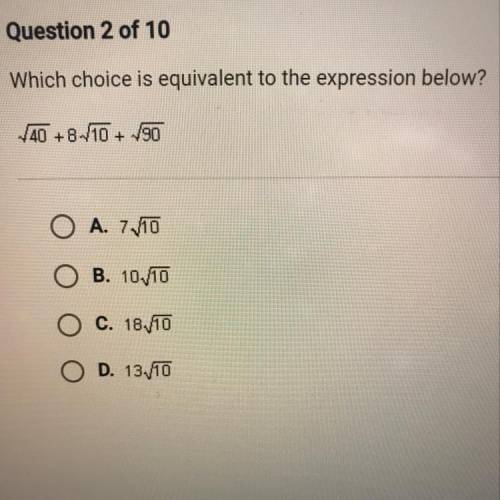 Which choice is equivalent to the expression below?