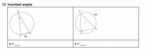 Help with Inscribed angles