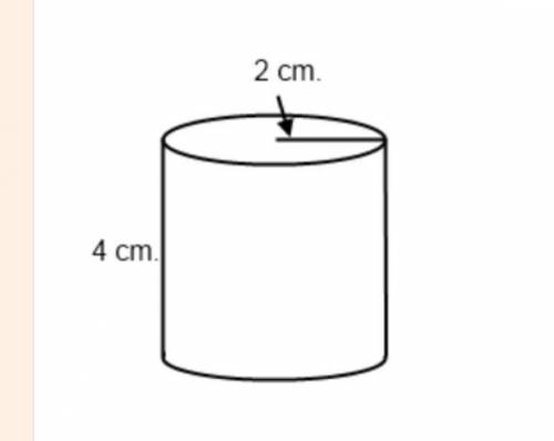 Find the volume of the given cylinder