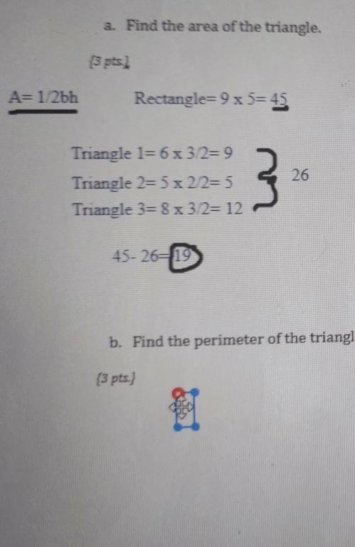 Please help this is due, not sure if I did this right. Triangle ABC is shown below with vertices A