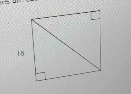 13. Find the diagonal of a square if the lengths of its sides are each 16 mm. Round to the nearest