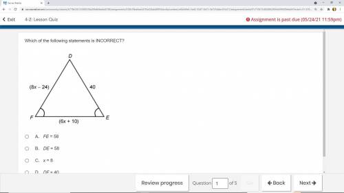 Which of the following statements is INCORRECT?Heeelp me plzz