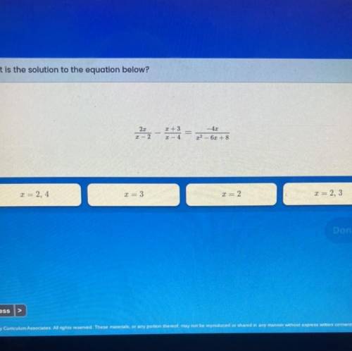 What is the solution to the equation below?