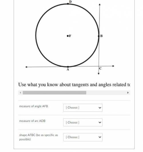 The image below shows F with perpendicular tangent lines at points A and B.