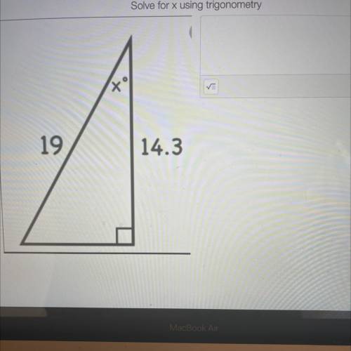 Solve for x using trigonometry