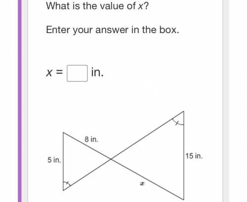 What is the value of x ? Triangle similarity

Question 1 : value of x ? 
Question 2 : value of x ?