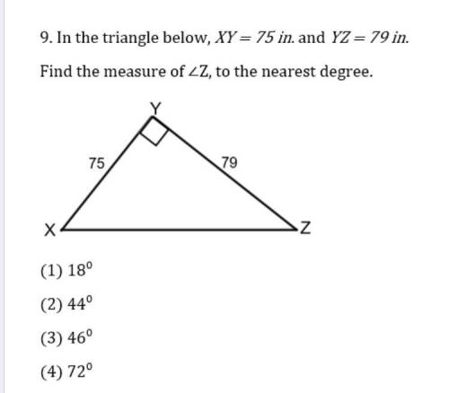 In the triangle below..