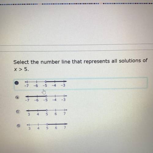 (Please help)select the number line that represents all solutions of…