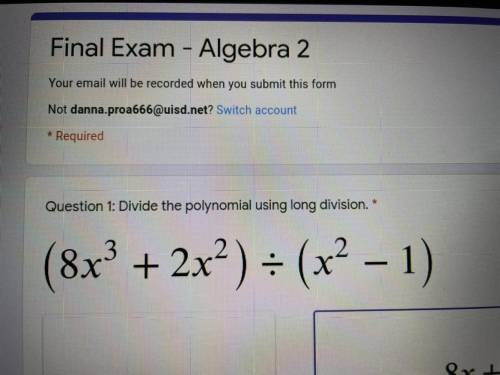 Divide the polynomial using long division