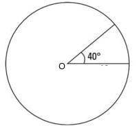 I got a slice of a cherry pie for dessert, as shown below, where the angle at center O is 40°. If t
