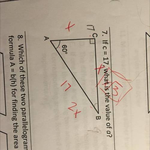 If c= what is the value of a?