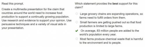 Read this prompt.

Create a multimedia presentation for the claim that countries around the world n