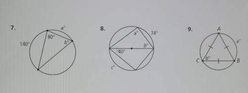 Unit 4: 12-3 Inscribed Angles

In Exercises 1-9, find the value of each variable.Grade 10Geometry​