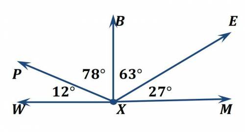 Name a pair of adjacent complementary angles: