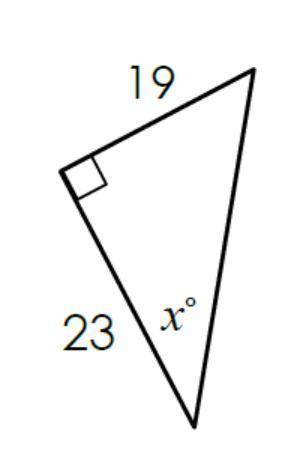 Find the value of x. Using trig