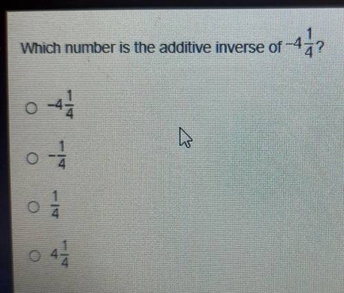 Which number is the additive inverse of 47? Hi. SI56 -47 1 W om 04​