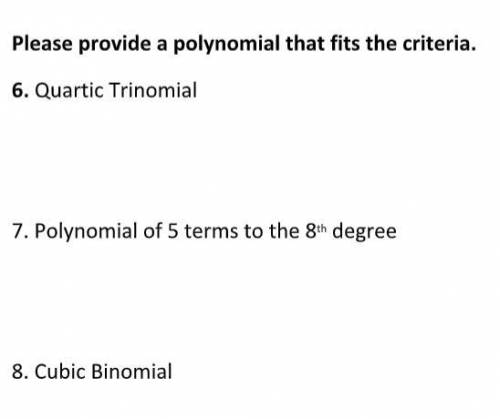 Please provide a polynomial that fits the criteria.