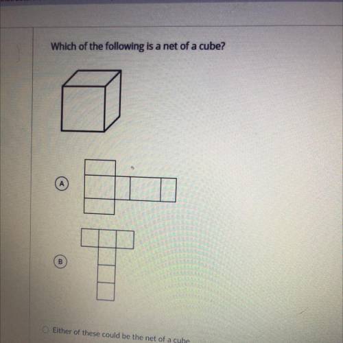 Which of the following is a net of a cube?