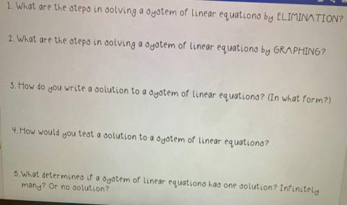 Help me with the 5 answers please