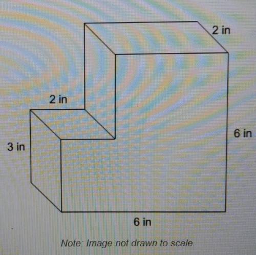 Е The solid shown below is made by combining two rectangular prisms. What is the volume of the soli